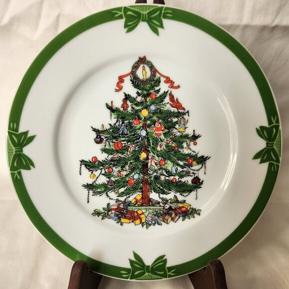 Georges Briard Yule Tide Christmas Tree Salad Desert Plate 7-1/2" (4 each) - Picture 1 of 9